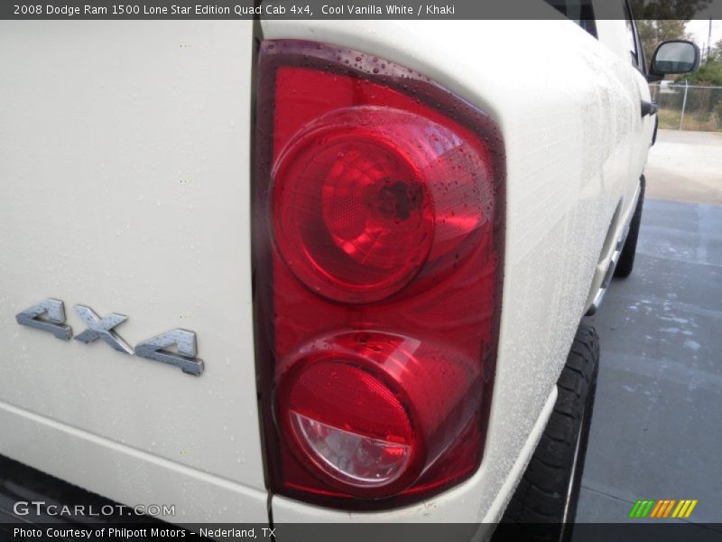 Cool Vanilla White / Khaki 2008 Dodge Ram 1500 Lone Star Edition Quad Cab 4x4