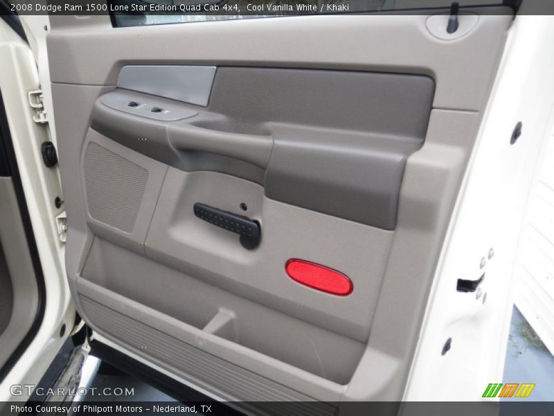 Cool Vanilla White / Khaki 2008 Dodge Ram 1500 Lone Star Edition Quad Cab 4x4