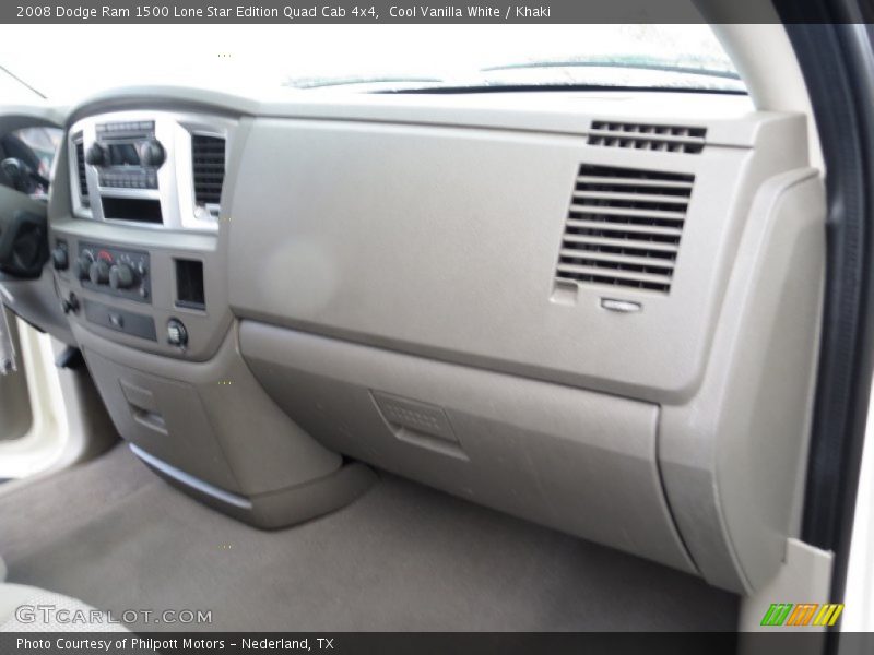 Cool Vanilla White / Khaki 2008 Dodge Ram 1500 Lone Star Edition Quad Cab 4x4