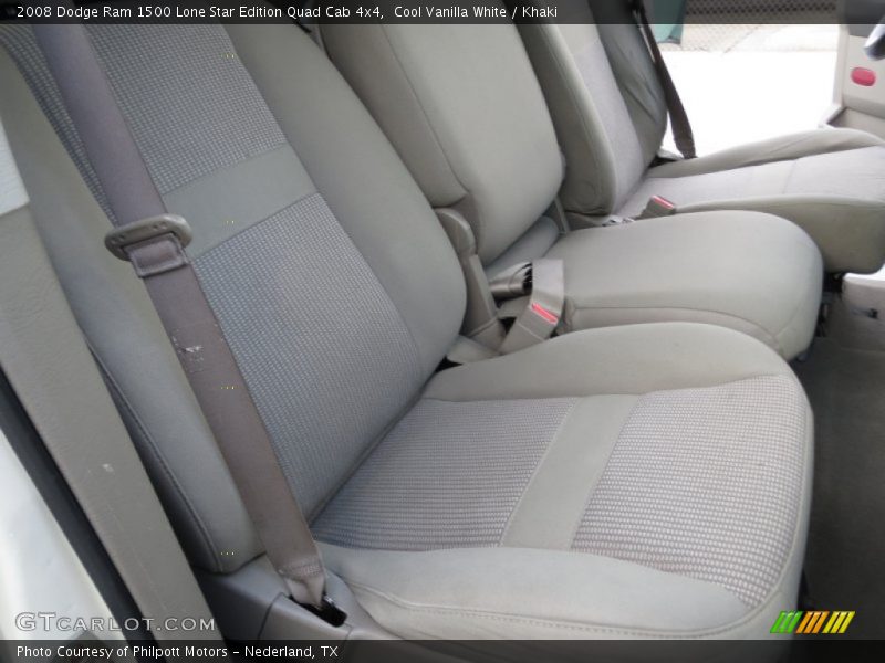 Cool Vanilla White / Khaki 2008 Dodge Ram 1500 Lone Star Edition Quad Cab 4x4