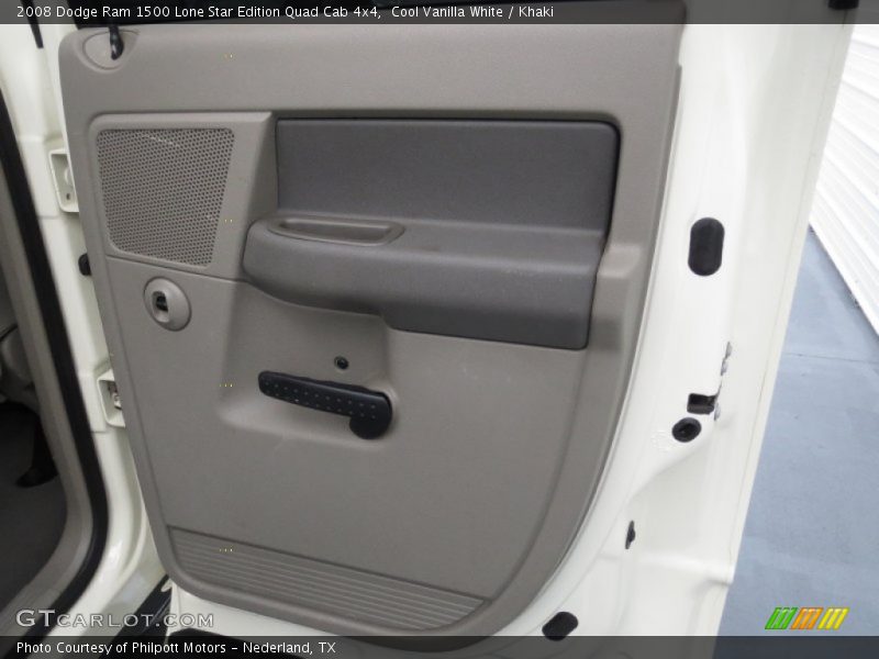 Cool Vanilla White / Khaki 2008 Dodge Ram 1500 Lone Star Edition Quad Cab 4x4