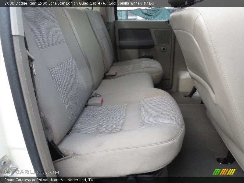 Cool Vanilla White / Khaki 2008 Dodge Ram 1500 Lone Star Edition Quad Cab 4x4