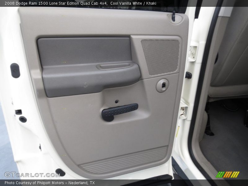 Cool Vanilla White / Khaki 2008 Dodge Ram 1500 Lone Star Edition Quad Cab 4x4