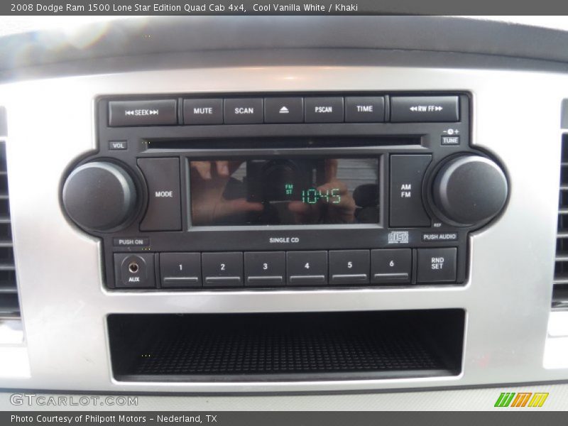 Cool Vanilla White / Khaki 2008 Dodge Ram 1500 Lone Star Edition Quad Cab 4x4