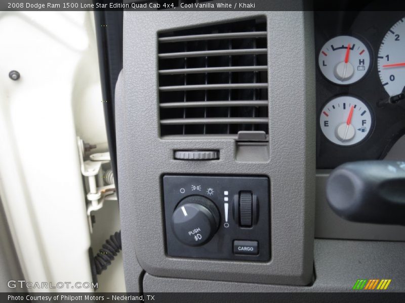 Cool Vanilla White / Khaki 2008 Dodge Ram 1500 Lone Star Edition Quad Cab 4x4
