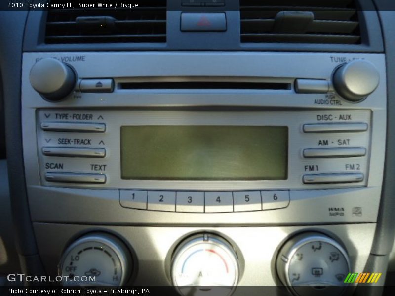 Super White / Bisque 2010 Toyota Camry LE