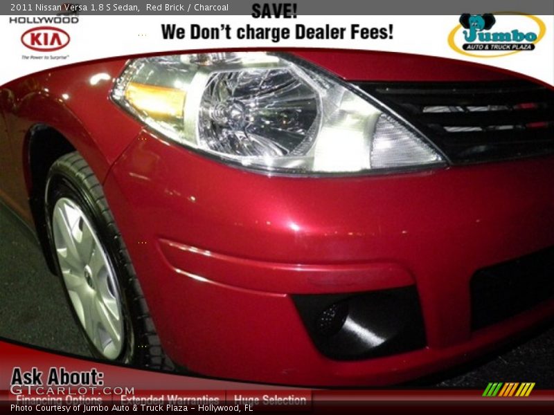 Red Brick / Charcoal 2011 Nissan Versa 1.8 S Sedan