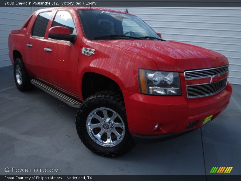 Victory Red / Ebony 2008 Chevrolet Avalanche LTZ