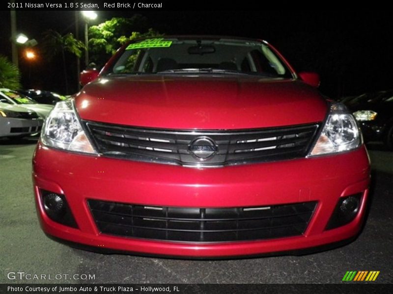 Red Brick / Charcoal 2011 Nissan Versa 1.8 S Sedan