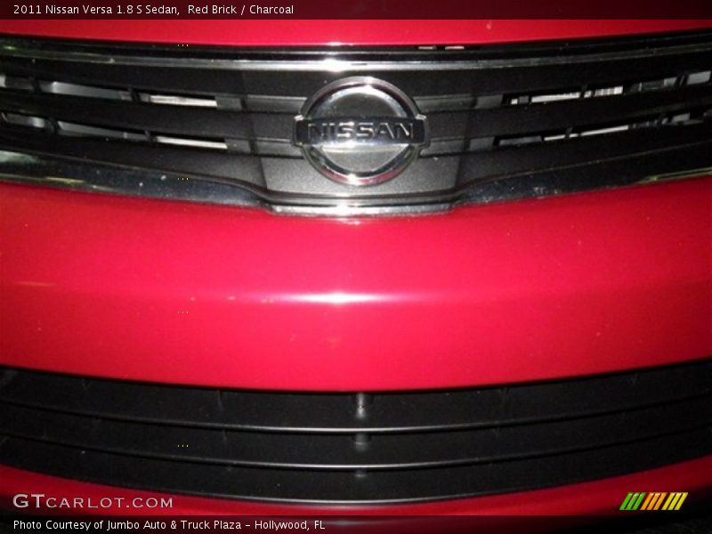 Red Brick / Charcoal 2011 Nissan Versa 1.8 S Sedan