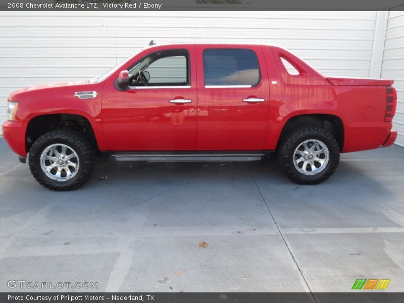 Victory Red / Ebony 2008 Chevrolet Avalanche LTZ