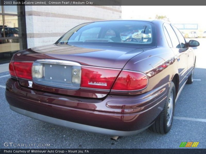 Crimson Pearl / Medium Gray 2003 Buick LeSabre Limited