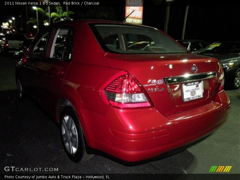 Red Brick / Charcoal 2011 Nissan Versa 1.8 S Sedan