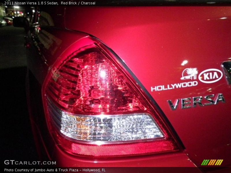 Red Brick / Charcoal 2011 Nissan Versa 1.8 S Sedan