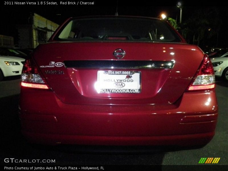 Red Brick / Charcoal 2011 Nissan Versa 1.8 S Sedan