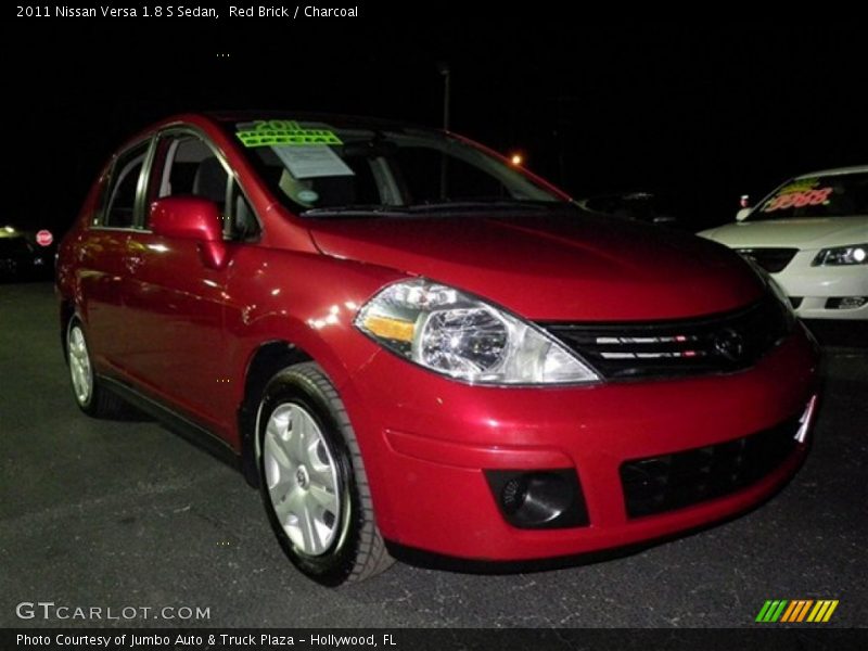 Red Brick / Charcoal 2011 Nissan Versa 1.8 S Sedan