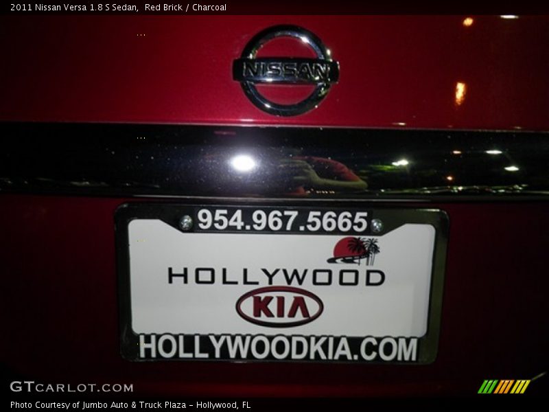 Red Brick / Charcoal 2011 Nissan Versa 1.8 S Sedan