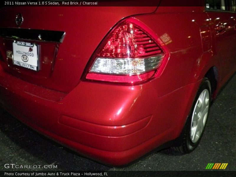 Red Brick / Charcoal 2011 Nissan Versa 1.8 S Sedan