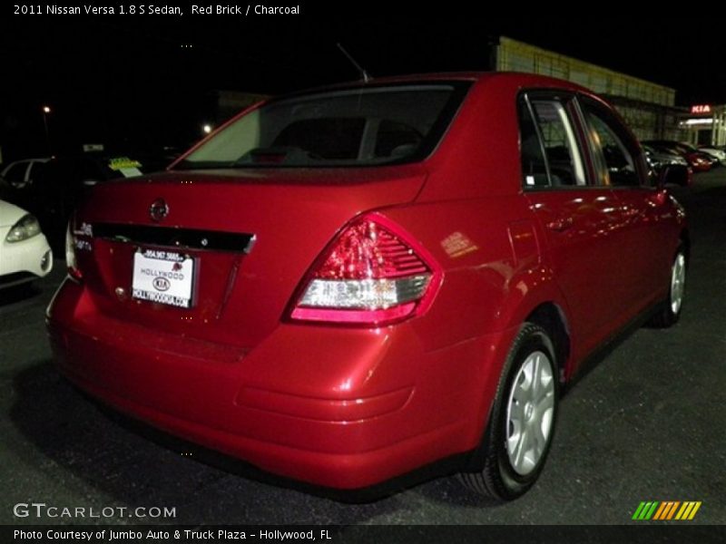 Red Brick / Charcoal 2011 Nissan Versa 1.8 S Sedan