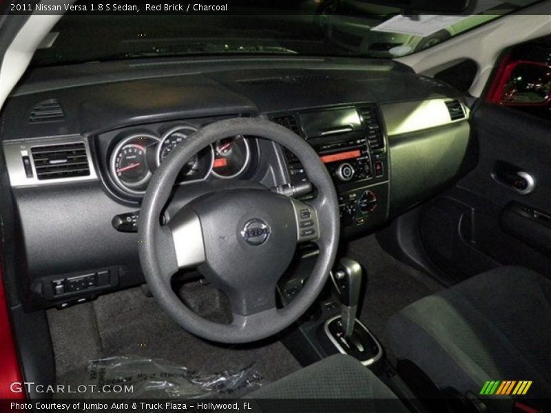Red Brick / Charcoal 2011 Nissan Versa 1.8 S Sedan