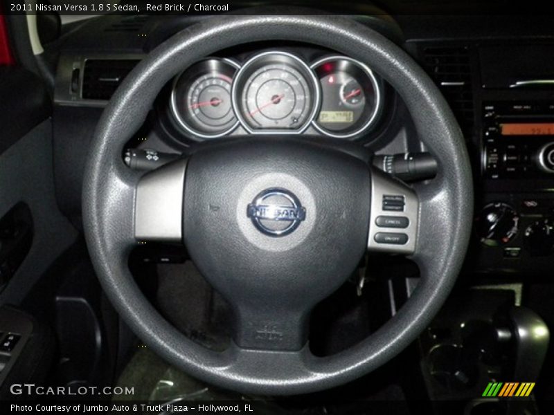 Red Brick / Charcoal 2011 Nissan Versa 1.8 S Sedan