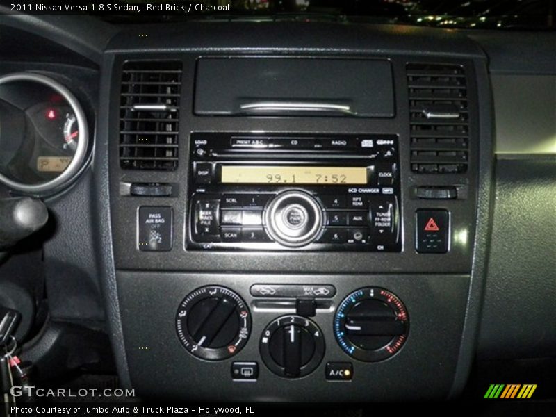 Red Brick / Charcoal 2011 Nissan Versa 1.8 S Sedan