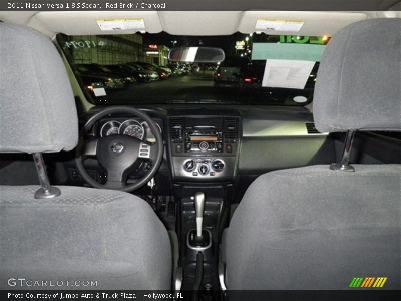 Red Brick / Charcoal 2011 Nissan Versa 1.8 S Sedan