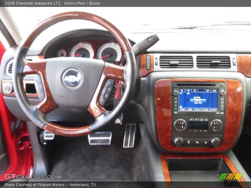 Victory Red / Ebony 2008 Chevrolet Avalanche LTZ