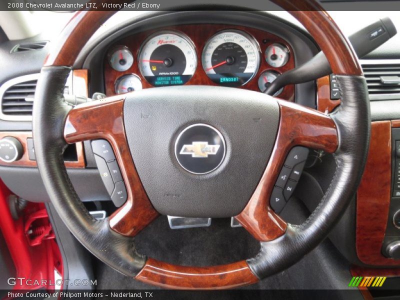 Victory Red / Ebony 2008 Chevrolet Avalanche LTZ