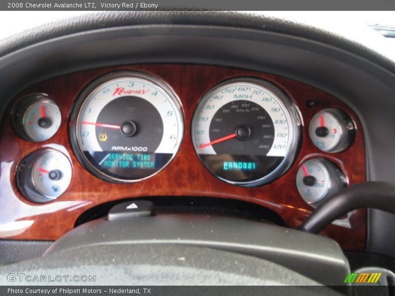 Victory Red / Ebony 2008 Chevrolet Avalanche LTZ