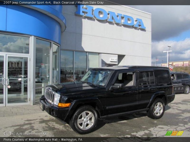 Black Clearcoat / Medium Slate Gray 2007 Jeep Commander Sport 4x4