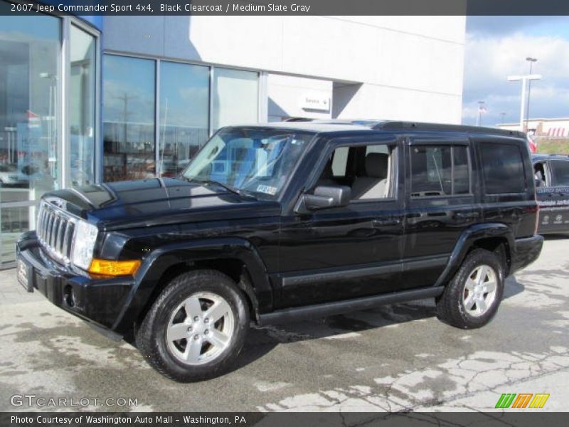 Black Clearcoat / Medium Slate Gray 2007 Jeep Commander Sport 4x4
