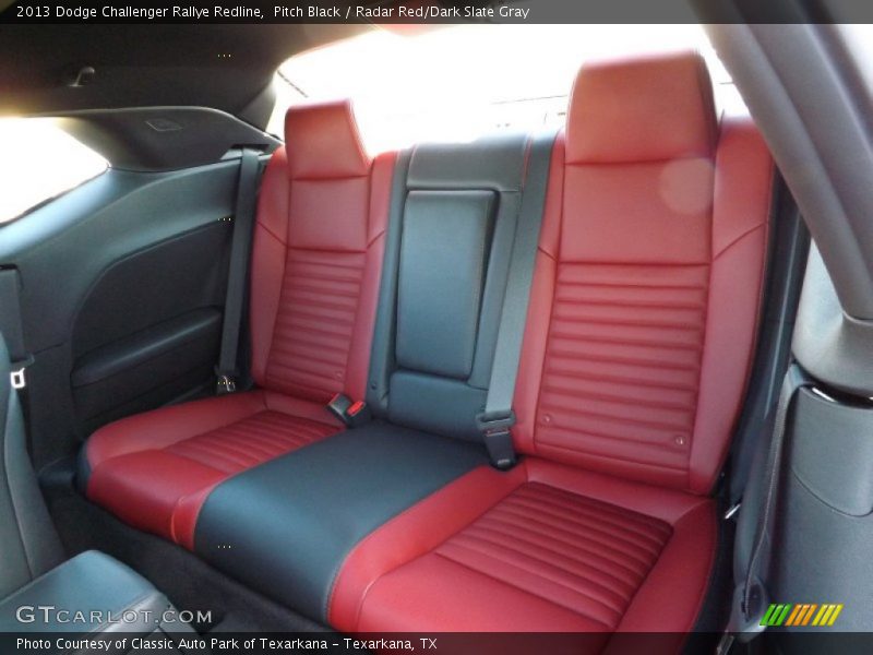Rear Seat of 2013 Challenger Rallye Redline
