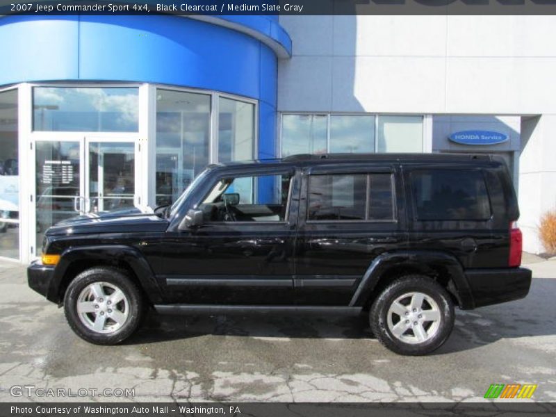 Black Clearcoat / Medium Slate Gray 2007 Jeep Commander Sport 4x4