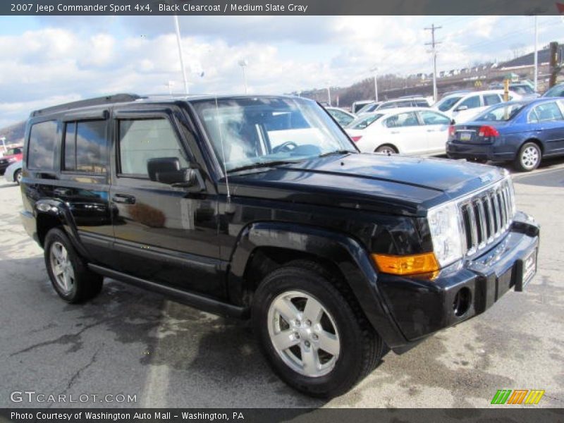 Black Clearcoat / Medium Slate Gray 2007 Jeep Commander Sport 4x4