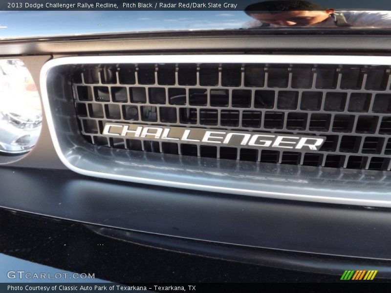 Pitch Black / Radar Red/Dark Slate Gray 2013 Dodge Challenger Rallye Redline