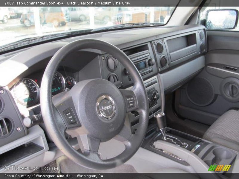Black Clearcoat / Medium Slate Gray 2007 Jeep Commander Sport 4x4