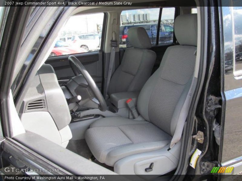 Black Clearcoat / Medium Slate Gray 2007 Jeep Commander Sport 4x4