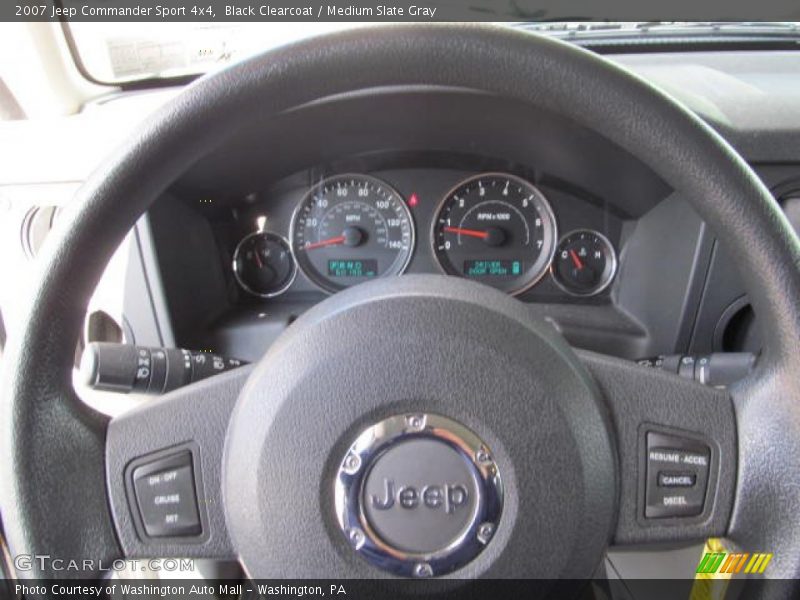 Black Clearcoat / Medium Slate Gray 2007 Jeep Commander Sport 4x4