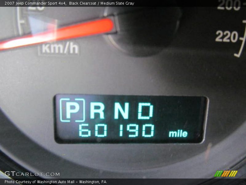 Black Clearcoat / Medium Slate Gray 2007 Jeep Commander Sport 4x4