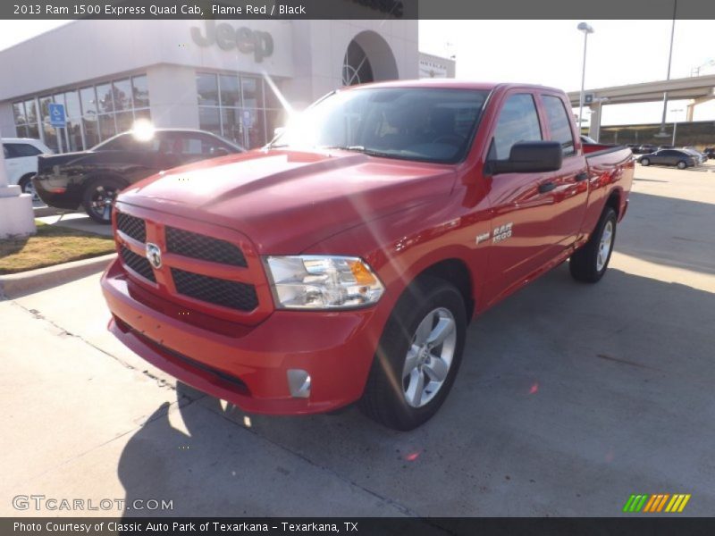 Flame Red / Black 2013 Ram 1500 Express Quad Cab