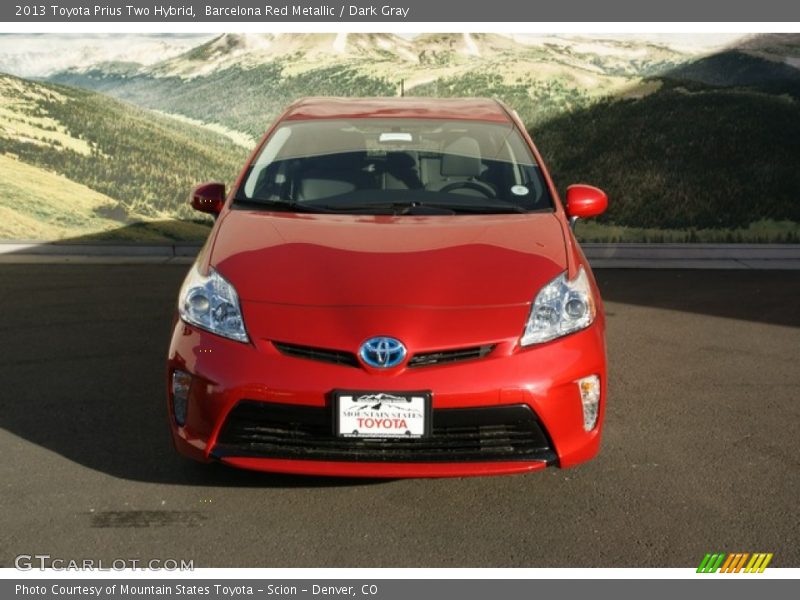Barcelona Red Metallic / Dark Gray 2013 Toyota Prius Two Hybrid