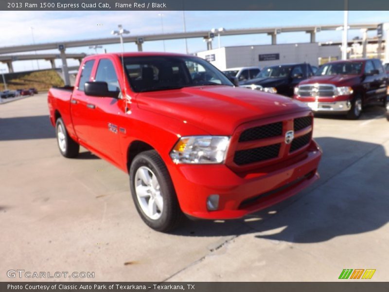 Flame Red / Black 2013 Ram 1500 Express Quad Cab