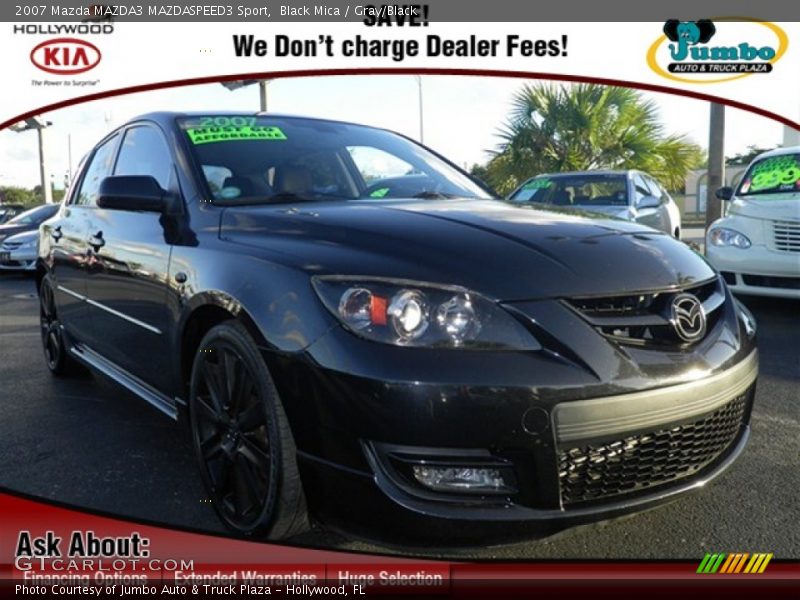 Black Mica / Gray/Black 2007 Mazda MAZDA3 MAZDASPEED3 Sport