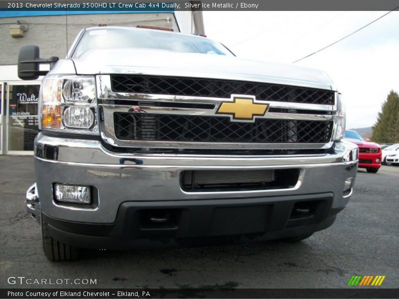 Silver Ice Metallic / Ebony 2013 Chevrolet Silverado 3500HD LT Crew Cab 4x4 Dually