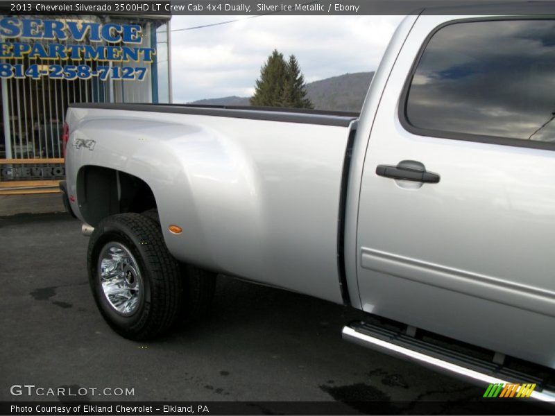 Silver Ice Metallic / Ebony 2013 Chevrolet Silverado 3500HD LT Crew Cab 4x4 Dually