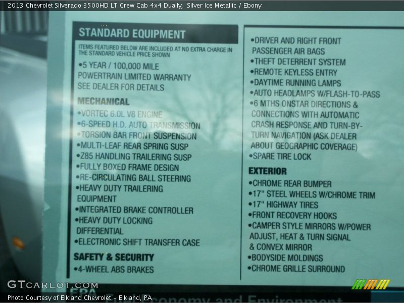 Silver Ice Metallic / Ebony 2013 Chevrolet Silverado 3500HD LT Crew Cab 4x4 Dually