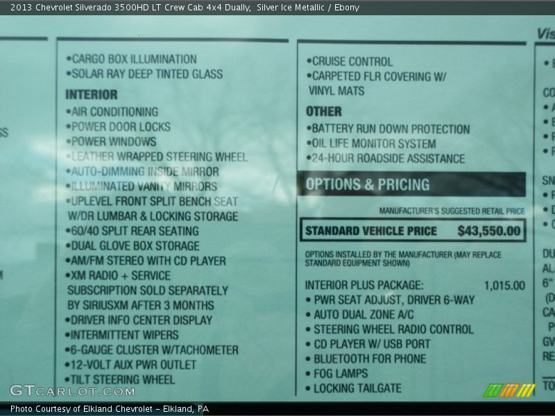 Silver Ice Metallic / Ebony 2013 Chevrolet Silverado 3500HD LT Crew Cab 4x4 Dually