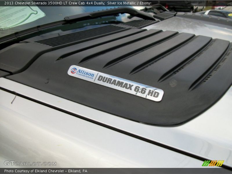 Silver Ice Metallic / Ebony 2013 Chevrolet Silverado 3500HD LT Crew Cab 4x4 Dually