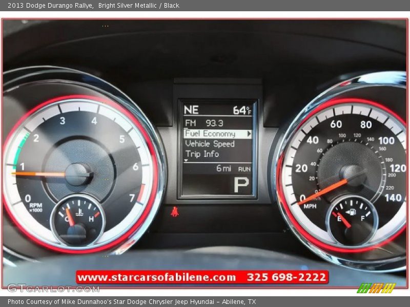 Bright Silver Metallic / Black 2013 Dodge Durango Rallye